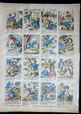The Adventures of a Voyage (c1880) Scarce Humoristic Publishing Comic Broadsheet