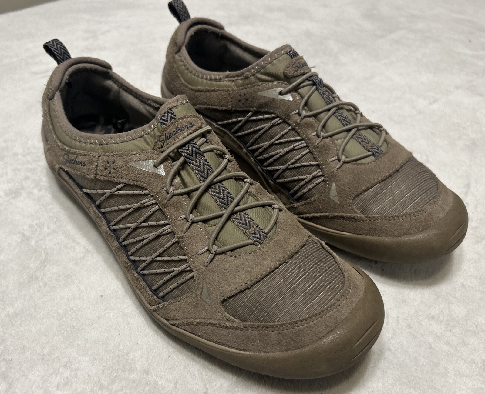 Skechers Women's RF Breathe Easy Remember Me DKTP Slip On Shoes Size 7.5