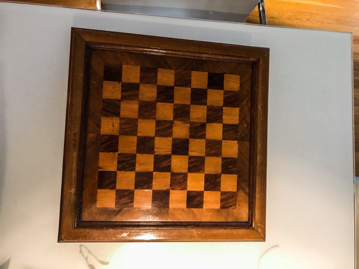 Rare Antique 17th c. German Game Box w 18th c. Dutch Selenus chess 