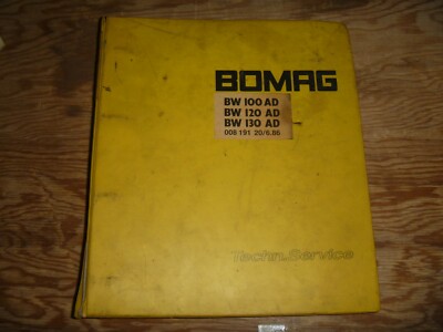 Bomag BW100AD BW120AD BW130AD Tandem Vibratory Roller Shop Service Repair Manual