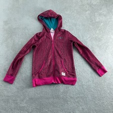 Nike Youth Pink Patterned Hoodie Jacket L 3357