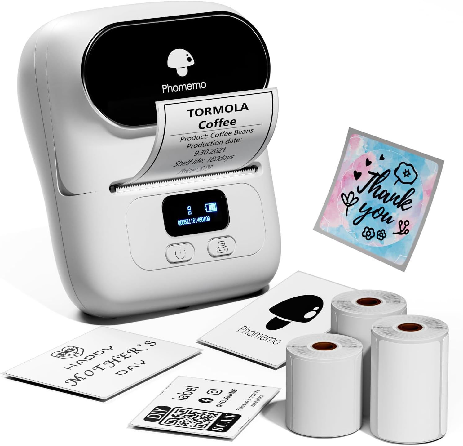 Upgraded M110 Bluetooth Label Maker for Barcodes & Clothing Tags-image