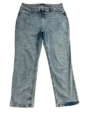 Simply Vera Wang Jeans Women  s 14 Relaxed Straight Acid Wash Blue Denim 36x31