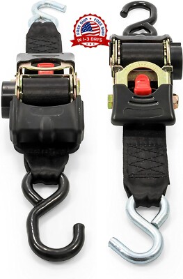 2 correas de carga autoretráctiles acero inoxidable retráctiles 2'' x 6 pies NUEV
