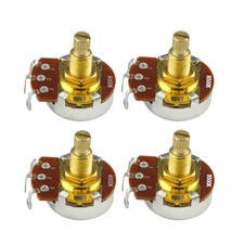 2x A500K 2x B500K Full Size Copper 18mm Long Shaft Guitar Potentiometers Pots