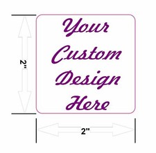 40 CUSTOM PERSONALIZED SEALS LABELS GLOSSY STICKERS 2" X 2" ROUND CORNER SQUARE