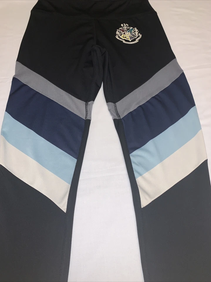 Harry Potter Hogwarts Draco Mujer Leggings Pantalones Talla S Yoga Chevron Negro Foto 2 de 4