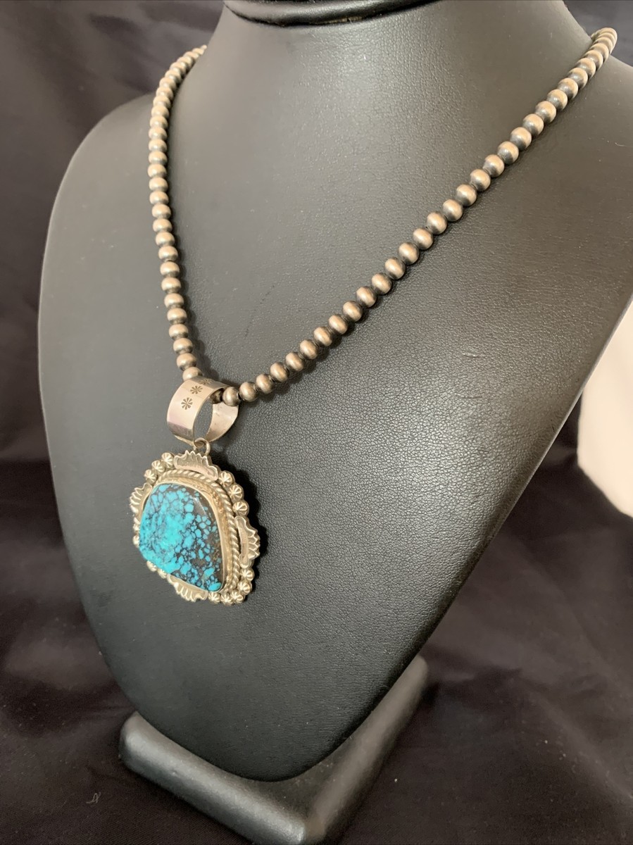 アクセサリー NAVAJO Silver Turquoise Necklace 925 il_fullxfull.6042780520_huvy.jpg