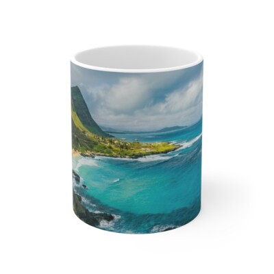 Landscape Ocean Mountain Beach Mug 11oz