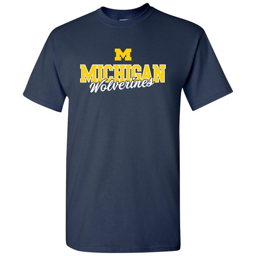 Michigan Wolverines Fresh Script Licensed Unisex T-Shirt - Picture 6 of 21