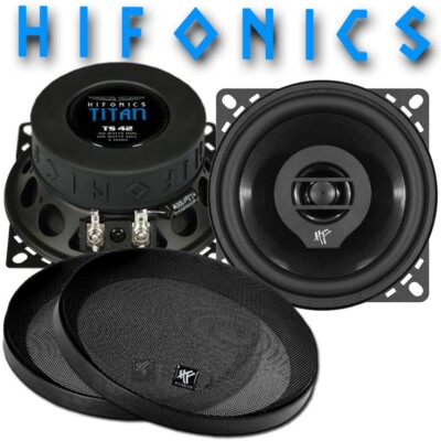 Hifonics Titan TS42 10cm 2 Wege Koax Lautsprecher Paar mit Gitter TS42