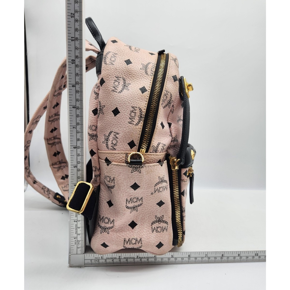 MCM Studded Dual Stark Backpack - Chalk Pink 410MCMXAJH | eBay