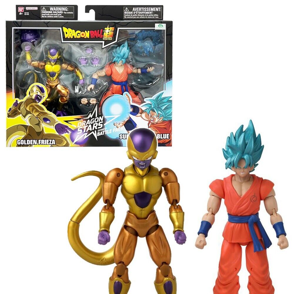 Bandai Dragon Ball Stars Super Saiyan Blue Goku Vs Golden Frieza Battle  Pack New