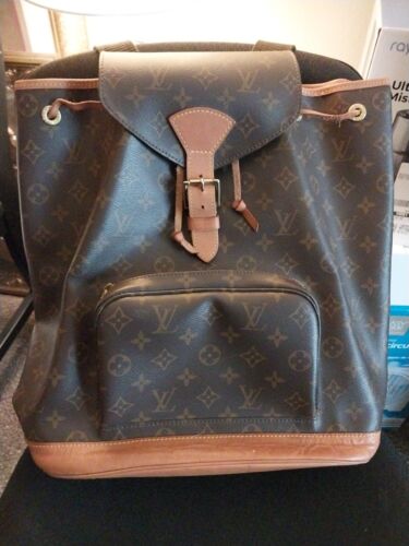 Authentic Louis Vuitton Backpack GM BAG BROWN MONO
