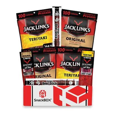 SNACKBOX Jack Link's Beef Jerky Care Package (8 Snacks)