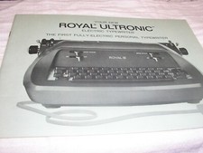 ROYAL ULTRONIC ELECTRIC TYPEWRITER OPERATOR'S MANUAL SEE PICS thumbnail