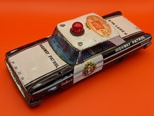 Vintage 1963 Ford Galaxie Tin Highway Patrol ASC Japan Battery Operated