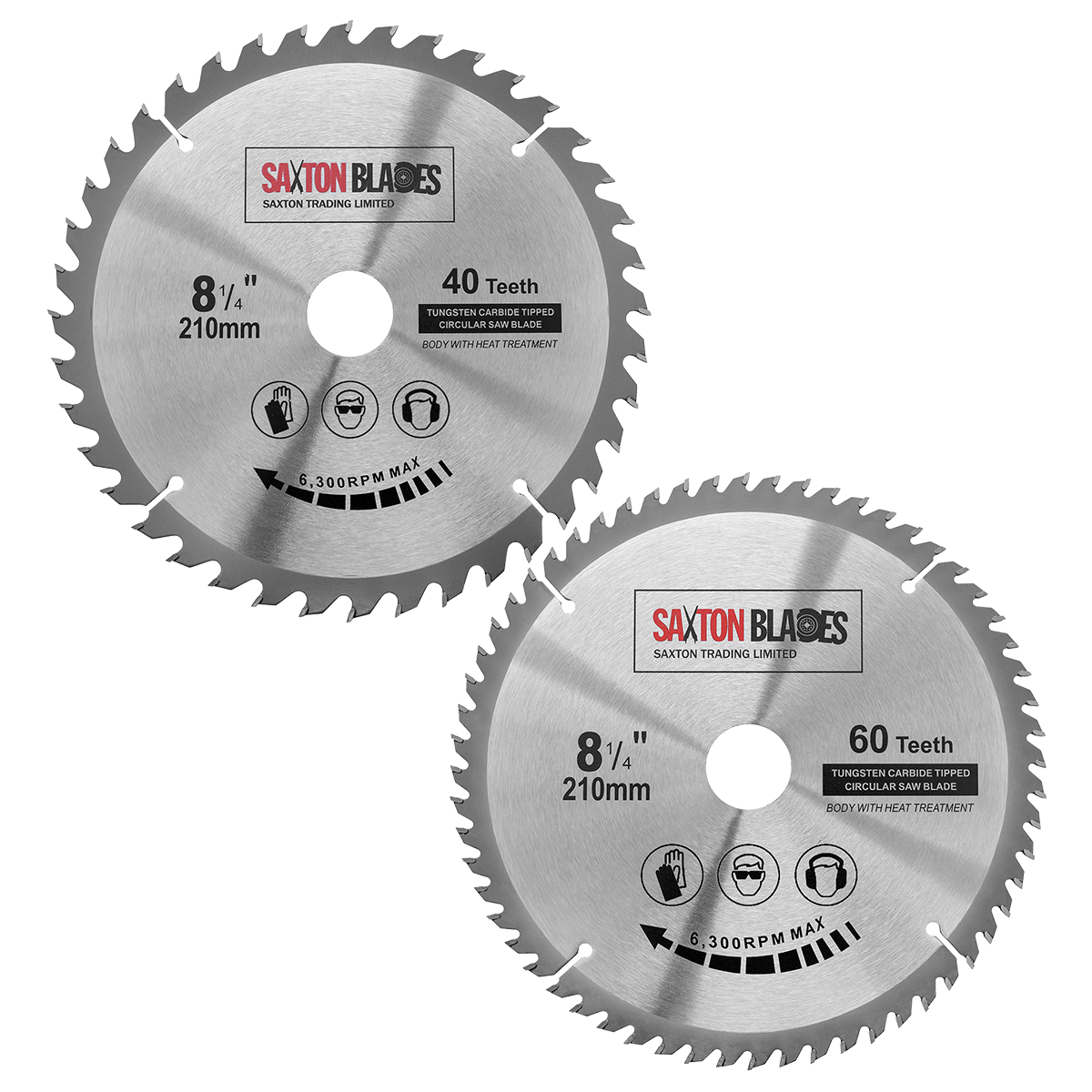 Saxton TCT Circular Wood Saw Blade 210mm 40 & 60T for Festool Bosch Makita
