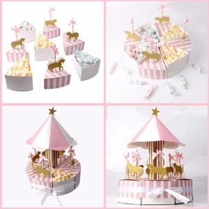 Home Garden Carousel Baby Shower Candy Favor Boxes Unicorn Party