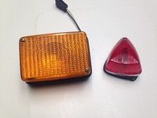 Vtg Lights Lot Of 2 Do Ray Amber Rectangle Red Triangle Auto Car Truck Trailer