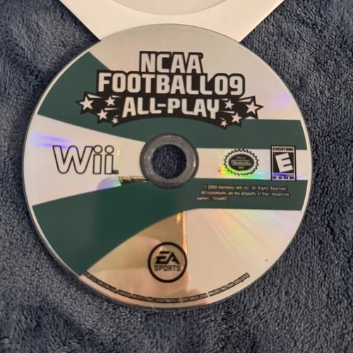 NCAA Football 09: All-Play (Nintendo Wii, 2008) Disc Only & Tested