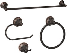 Ntipox Antique 4 Piece Bathroom Hardware Set Oil Rubbed Bronze Towel Bar 24in
