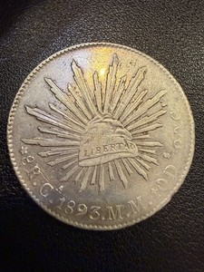 1893 Mo AM Mexico Silver 8 Reales   R359