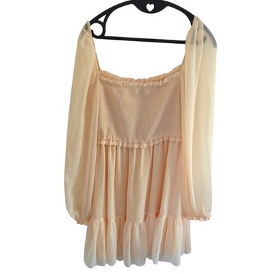 Wilfred Tempest Mini Dress Butter Yellow M Cottagecore Romantic Coquette 