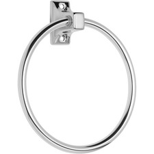 Croydex Sutton Towel Ring Chrome Wall Mounted Bathroom Hand Towel Holder Modern