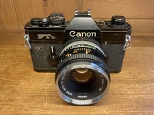 Near Mint Canon FD 50mm F/1.8 Standard Lens w/ Bonus FTb-n Black Film Camera