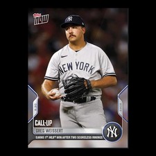 Greg Weissert - 2022 MLB Topps Now Card 812 - Print Run: 578 New York Yankees