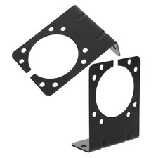  2pcs Trailer Wiring Harness Mounting Bracket For 7 Way Rv Socket Vehicle Side