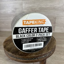 2 Pack Gaffers Tape - 2  W X 30 Yards per Roll 180 Ft - Matte Black Finish NEW