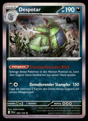 Despotar 095/159 Rare Journey Together Pokemon Holo NM Deutsch