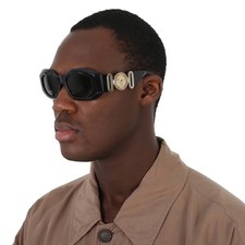 Versace Dark Grey Irregular Men's Sunglasses VE4425U GB1/87 53 VE4425U GB1/87 53