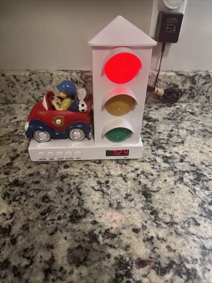 It’s About Time Semáforo Reloj Despertador Niños Mejora del Sueño Niño Coche de Carreras FUNCIONA Foto 2 de 3