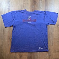 Vintage 2006 FIFA World Cup Germany Adidas T-Shirt XL Blue Soccer Football Tee