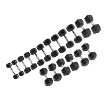 Signature Fitness Hex Dumbbells Strength Training Workout Equipment Set, 550 lbs