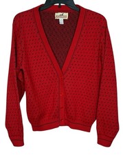 Vintage Winona Knits Sweater Cardigan Women’s Sz S Academia Made In USA Preppy