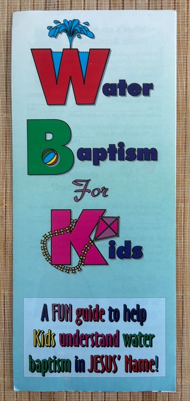 Prayer Pamphlet: Water Baptism For Kids ***NEW***