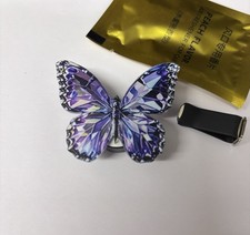 Purple Acrylic Butterfly Car Air Vent Freshener Clip | Geometric Graphic Charm