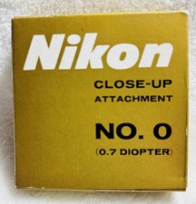 MINT Nikon No. 0 Close-up Attachment Lens 0.7 Diopter 52 in Box