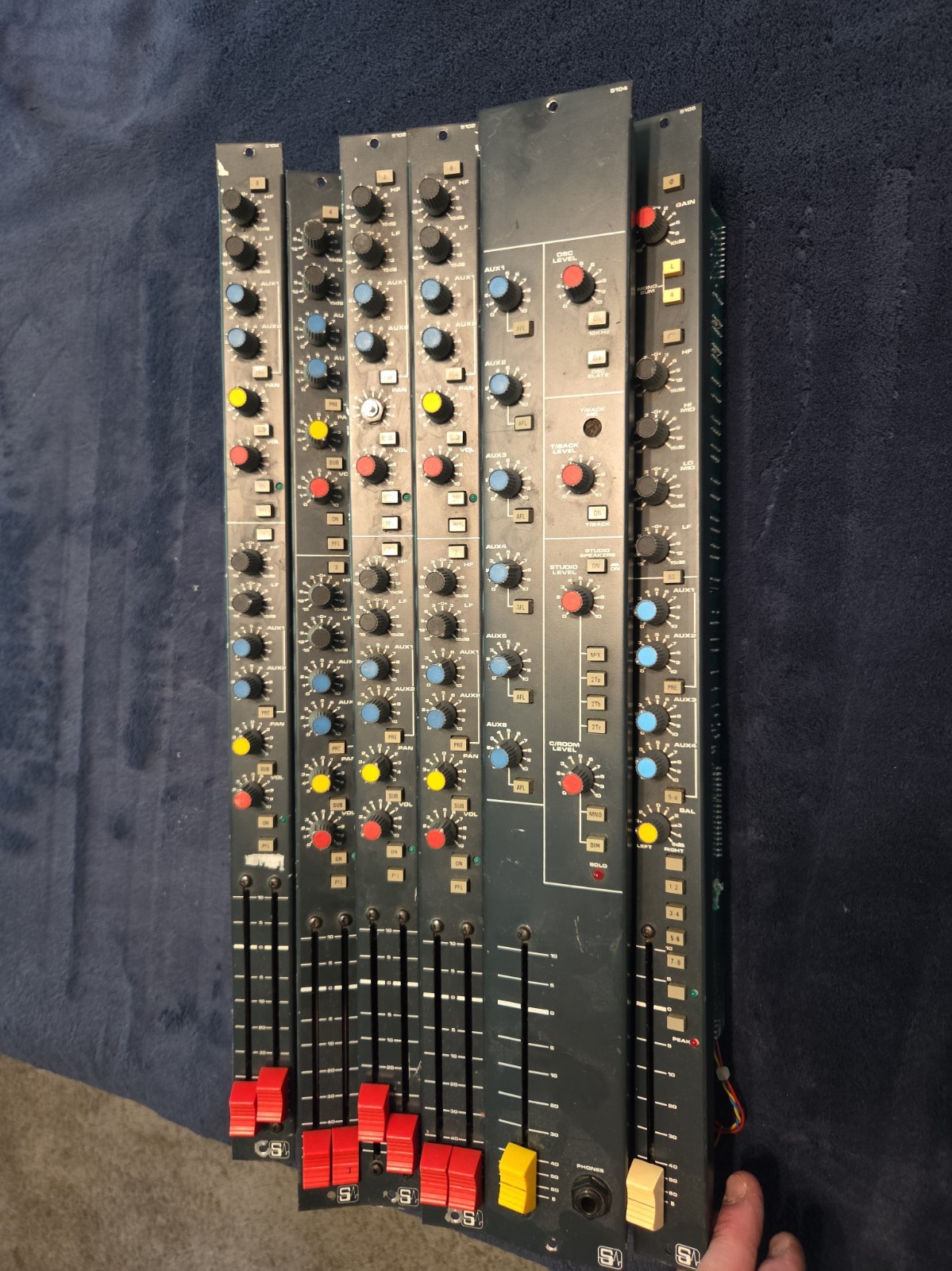 Lot Of 6 Soundcraft 5102 5104 5105 input channel strips series 500/600 *SEE
