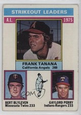 1976 Topps League Leaders Bert Blyleven Gaylord Perry Frank Tanana #204 HOF 1n13