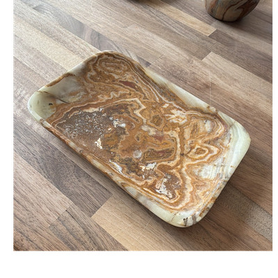 Polished Marble Stone Rectangular Tray Natural Stone 4x6 