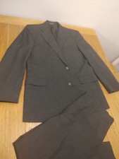 VTG Brooks Brothers Pinstripe Dark Suit Gray USA Made 2-Button 34x29 Pants, 38 M