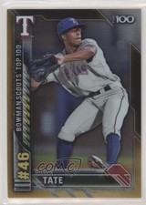 2016 Bowman Bowman Scouts' Top 100 Gold Refractor 24/50 Dillon Tate #BTP-46 1b3