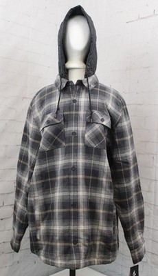 Volcom Insulated Riding Snow Flannel Shirt Jacket, Mens Small Stone