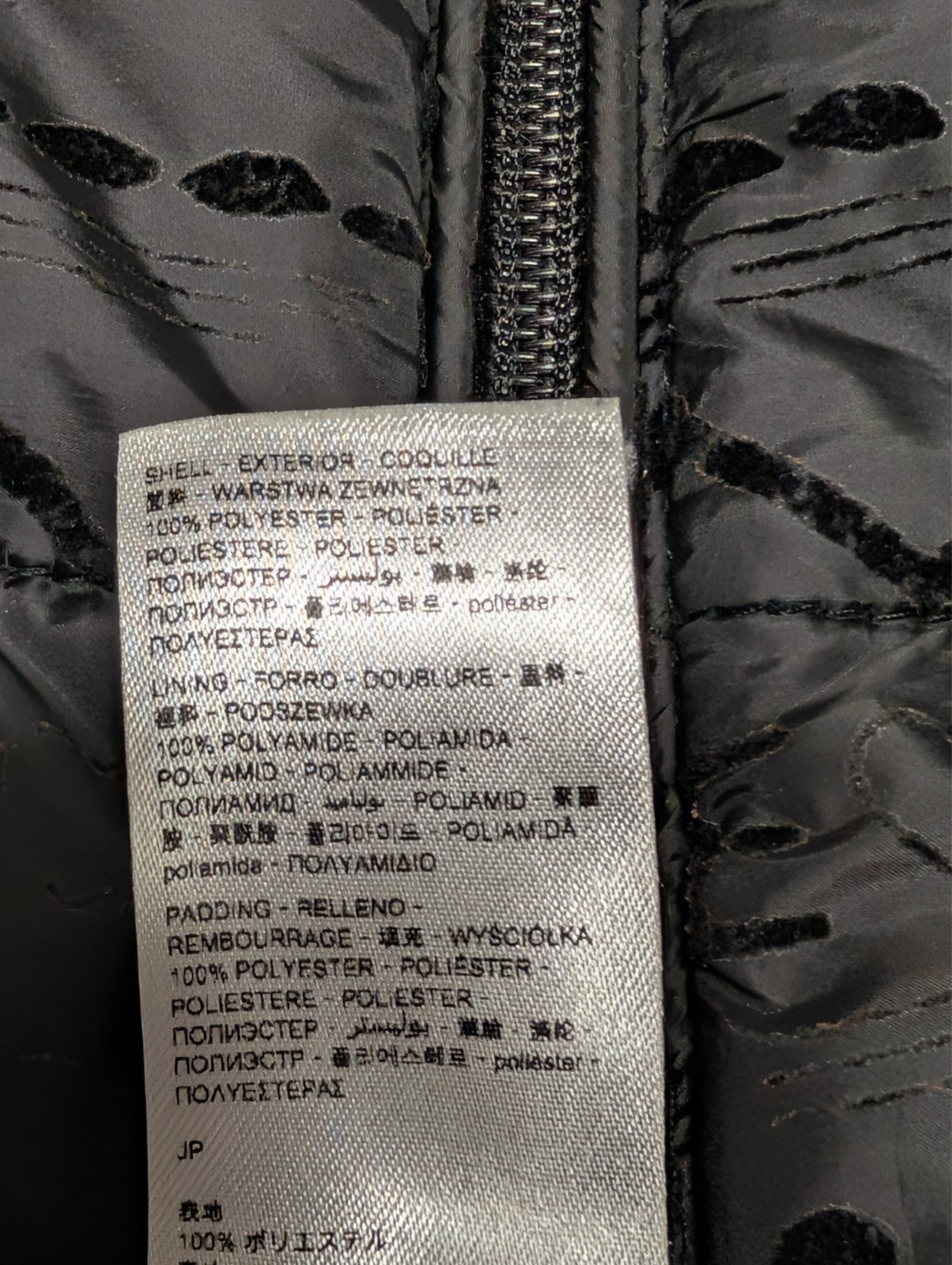 Desigual Black Patterned Puffer Jacket Floral Lov… - image 13