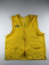 Walmart Employee Uniform Vest Size Medium Yellow STAINS